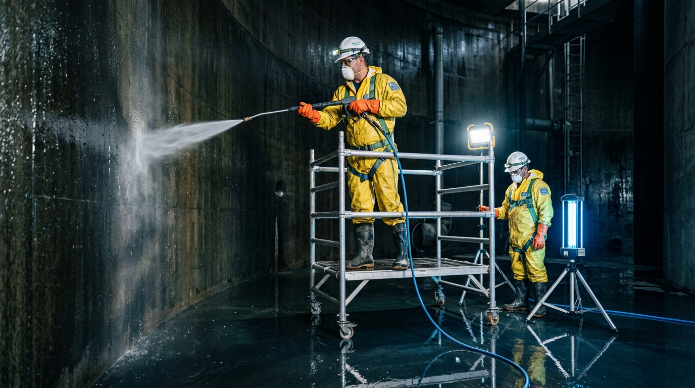 Water Tank Disinfection and Municipal Compliance Cleaning