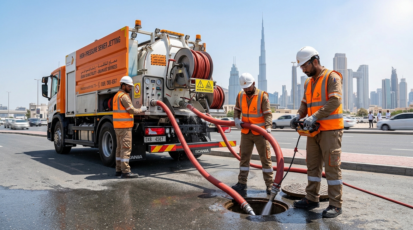 Drain Line Jetting & High Pressure Water Jetting in Dubai